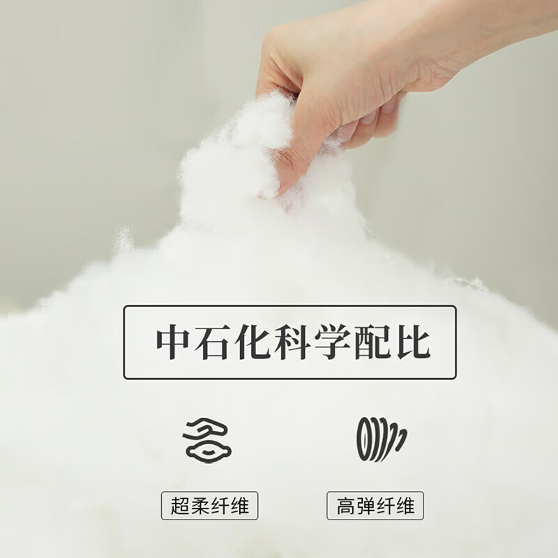 VTX家纺全棉枕头可水洗单人纯棉软枕芯低枕中枕高枕 单只装48*74cm 4cm 纤维枕 B类 单只 低枕