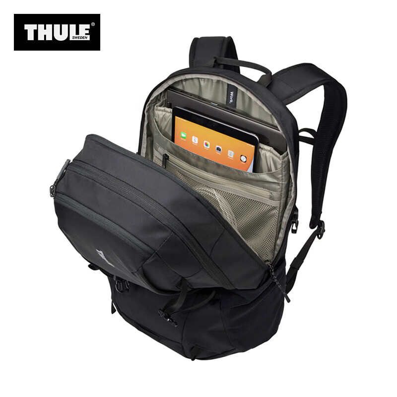 拓乐(THULE)瑞典前途EnRoute登山旅行徒步双肩包 多收纳城市轻户外电脑包北欧 23L-黑色