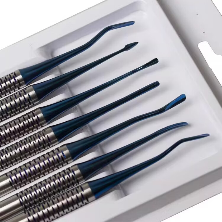 钛合金钢微创拔牙挺尖夹取出工具牙科口腔牙挺器械拔牙器工具 CT7用于去除多余修复材料