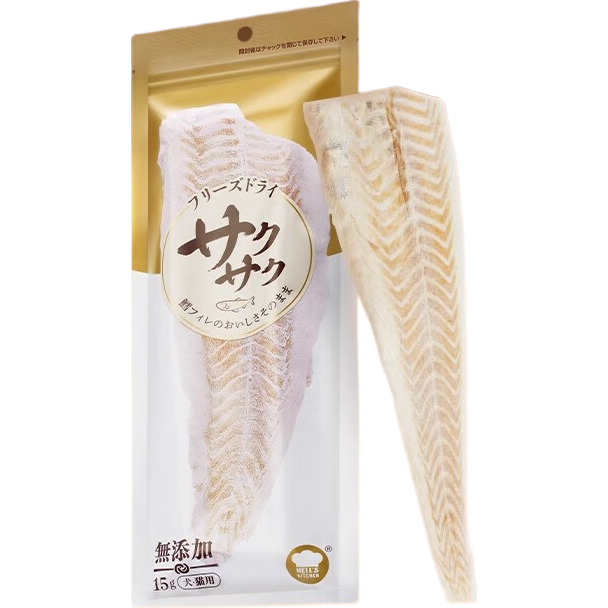 地狱厨房特选鳕鱼冻干猫零食猫狗零食磨牙营养整根鳕鱼干 【囤货】鳕鱼冻干15g*10