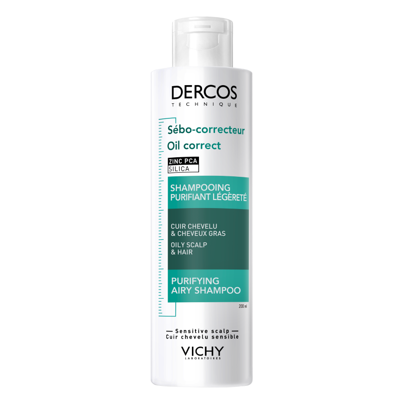 薇姿（VICHY）去油瓶控油洗发水男士女士通用无硅油清爽控油洗发露洗头膏200ml