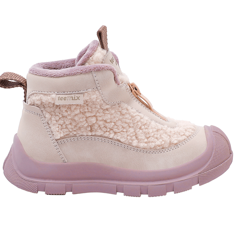 天美意（TEENMIX）天美意儿童运动鞋男童鞋子2025秋冬新款女童加绒保暖休闲鞋 粉色 33