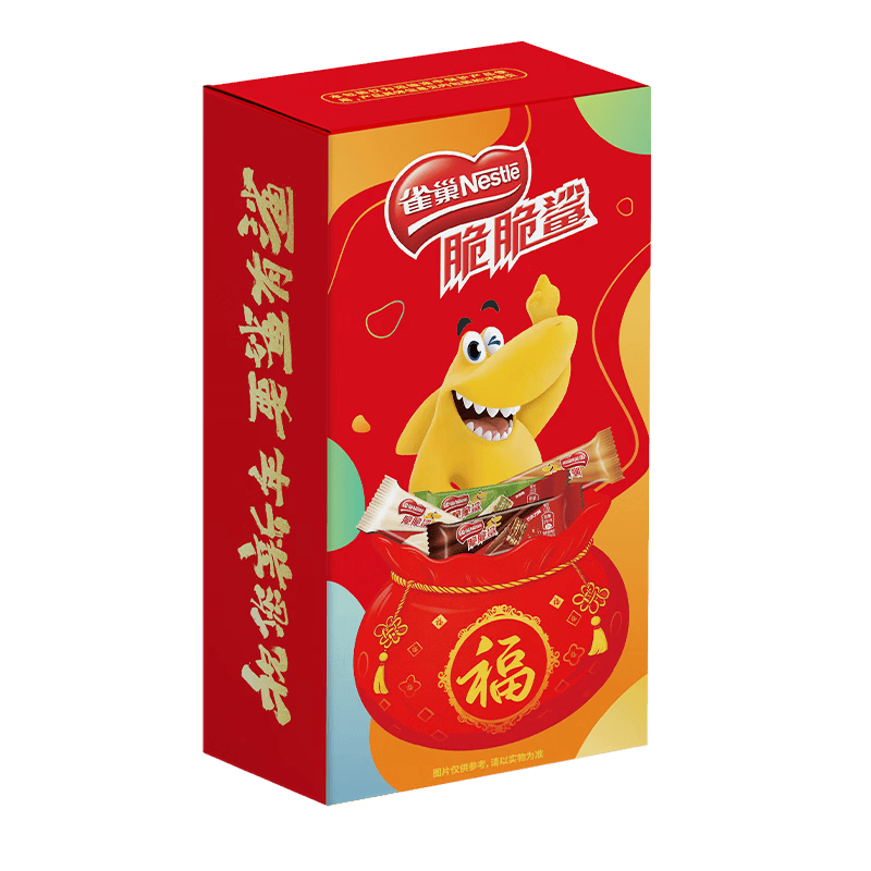 雀巢（Nestle）脆脆鲨威化饼干12.5g*18条混合装 约225g 要鲨有鲨礼盒 休闲零食