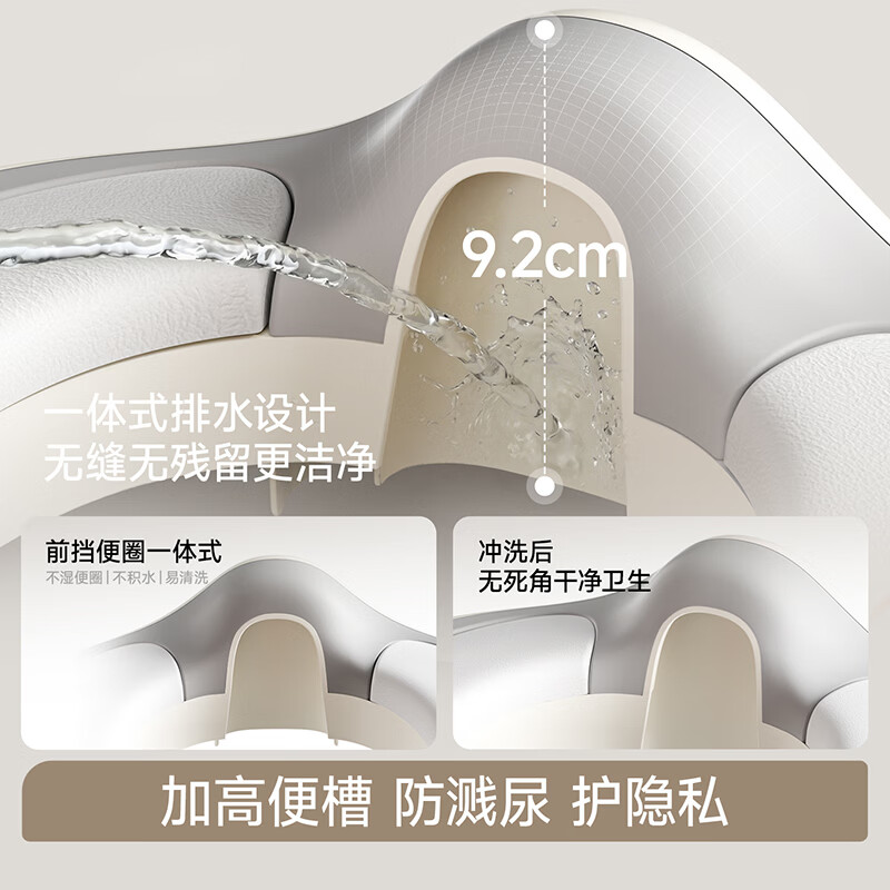 曼龙儿童马桶坐便圈男女孩宝宝马桶圈坐便器小马桶婴儿坐垫圈坐厕 云感马桶圈 云纱灰 【升级PU软垫】