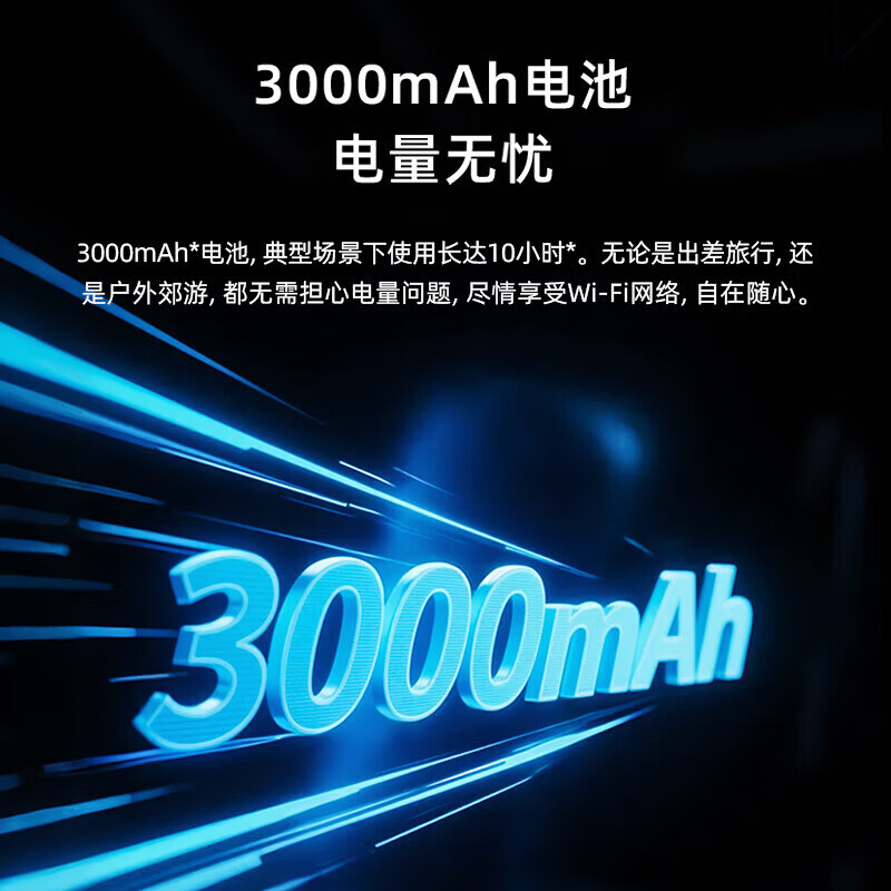 中兴【热销榜NO.1】U10LS随身wifi6免插卡无线高速支持2025款5G/4G设备便携路由器无限制移动联通电信 顶配款【升级3000毫安】续航WiFi6-黑色 中兴官方送1500G-不限速不虚标