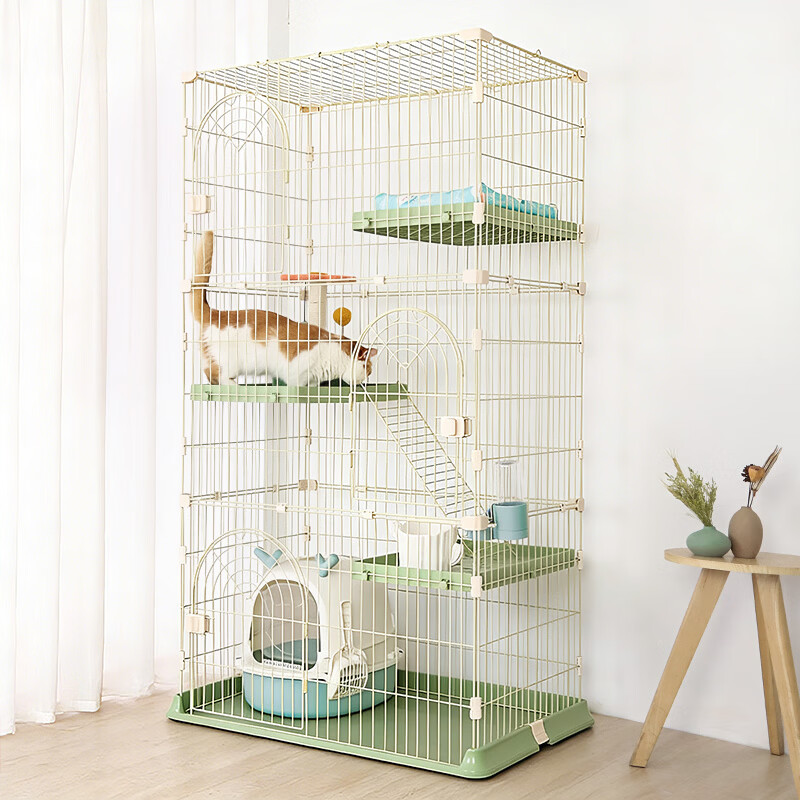 华元宠具（hoopet）猫别墅猫咪笼子三层S号宠物窝猫舍超大空间带厕所一体屋【商仓】