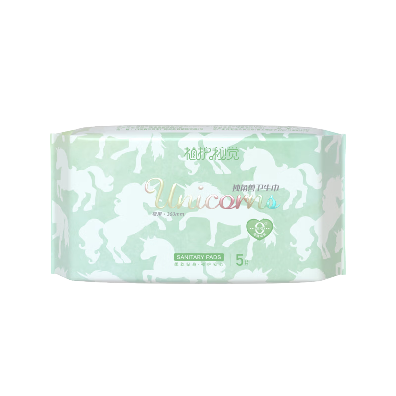 植护【厂家直发】秘觉 独角兽0感卫生巾 夜用卫生巾 360mm/5片*3包