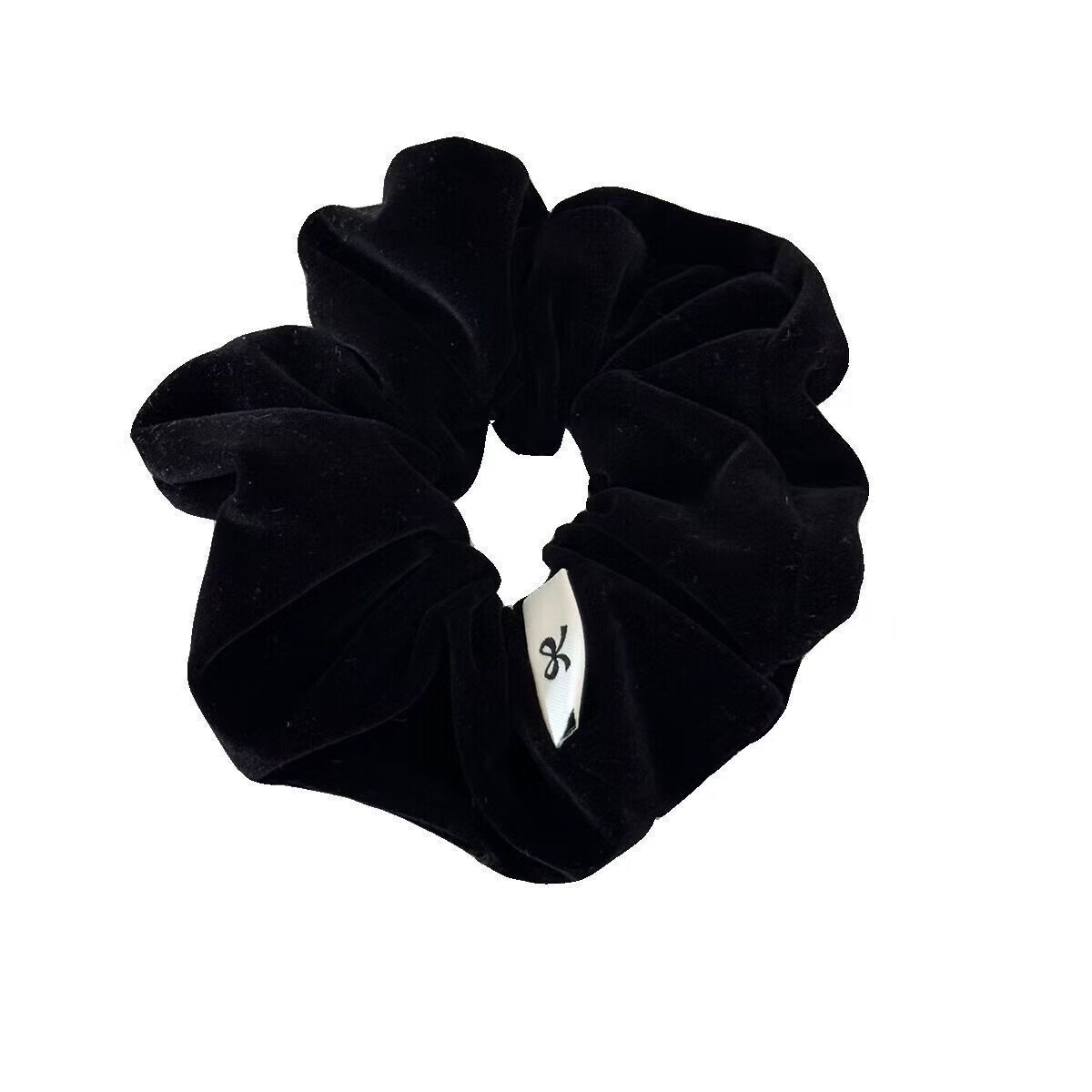 复古丝绒大肠发圈女扎马尾头绳高级感丸子头发绳2025儿童皮筋发饰 2个#酒红+黑色