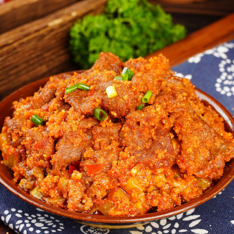 胖东来超市代购同款四川特产粉蒸肉川菜博物馆粉蒸牛肉特色九大碗 粉蒸牛肉380g+粉蒸肥肠250g
