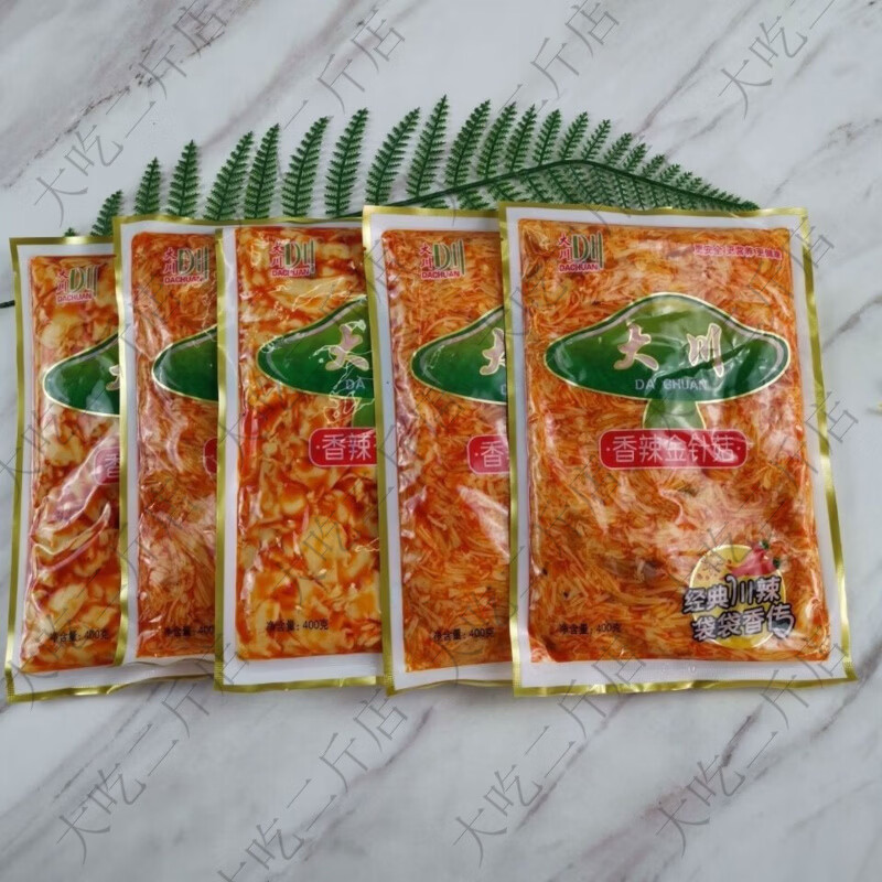 网红美味朝鲜族金针菇400g300g下饭菜零食杏鲍菇泡菜香辣鲜 400克金针菇一袋