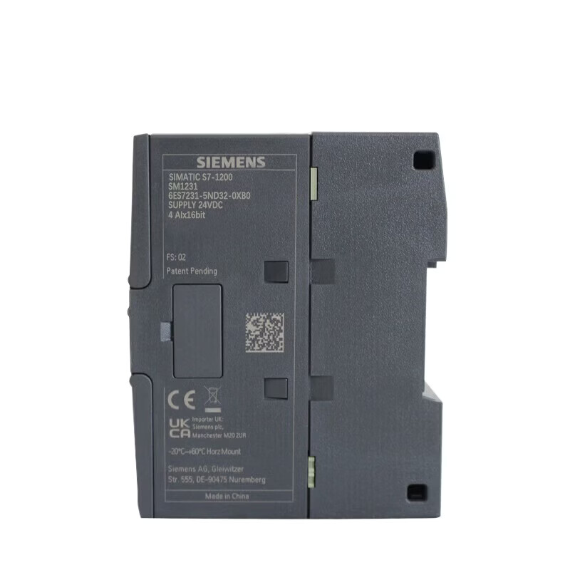 西门子(SIEMENS)(海外) PLC可编程控制器 S7-1200 4通道模拟量输入模块 4AI 16位分辩率 SM1231 6ES72315ND320XB0