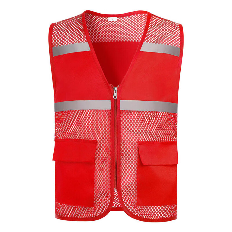 雷宝丽供应商马甲工作服定制装修公司施工反光网眼安全背心印图字logo 反光背心 荧光绿 印图印字 均码