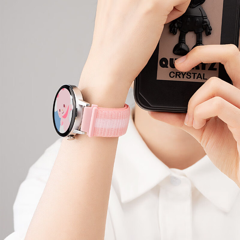 沸笛适用于华为gt6手表表带gt5/gt4尼龙编织回环腕带watch5/4/3Pro男女款透气舒适22/20/18mm接口通用 碧海色【尼龙表带】 适用:华为Watch5(42mm)