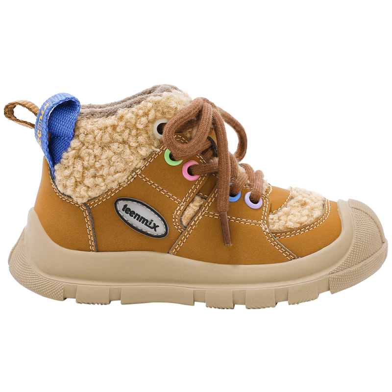 天美意(TEENMIX)天美意童鞋儿童运动鞋秋冬款男女童跑步鞋透气休闲鞋棉鞋 咖色 31