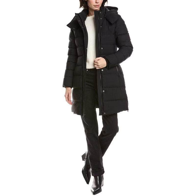 Moose Knuckles女士羽绒服 保暖防风加厚连帽冬季户外羽绒服 简约 black 均码 |SMALL