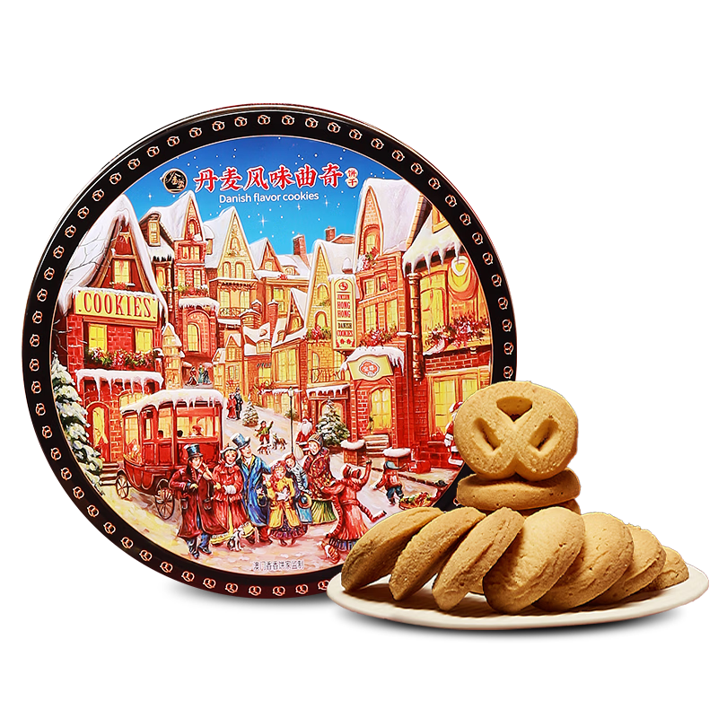 金尊丹麦风味曲奇908g铁罐年货礼盒休闲零食糕点心澳门手信