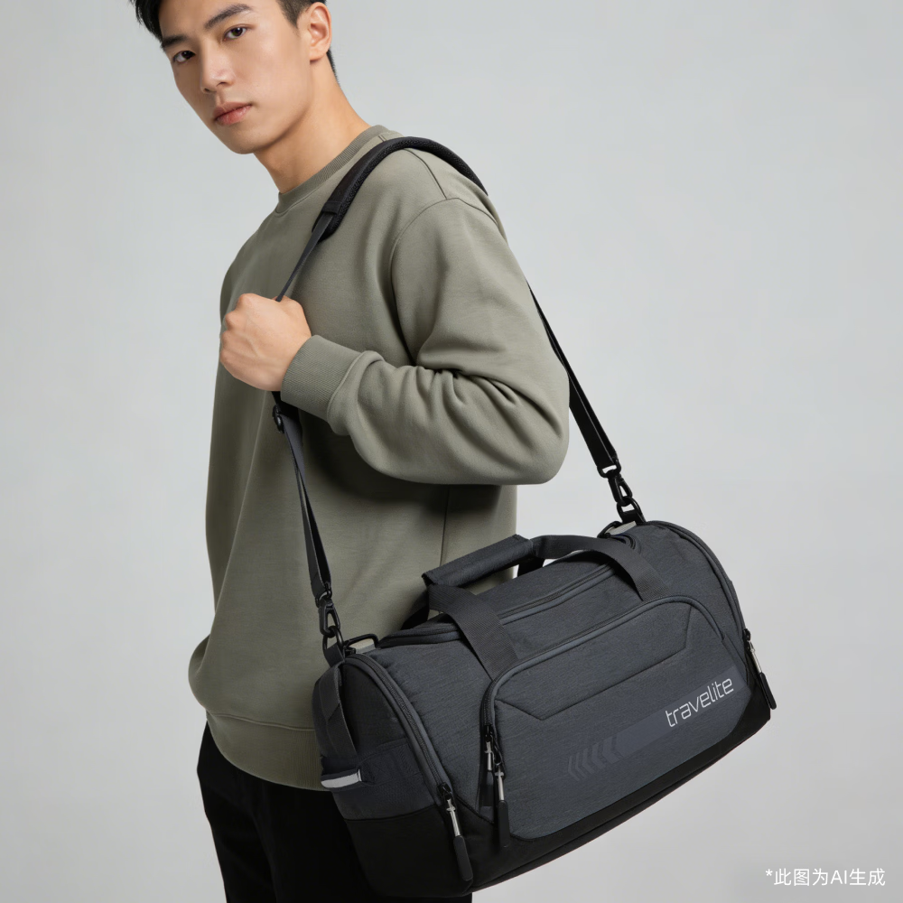 travelite618提前购运动健身斜挎包大容量休闲旅行包全程价保跃动系列520 石墨灰【M】