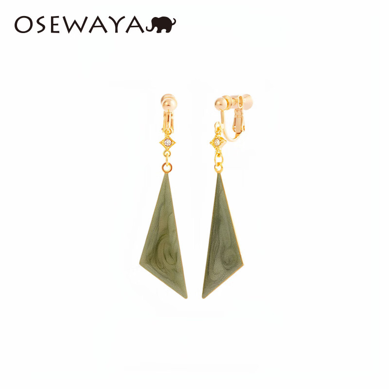 osewaya耳夾女高級感長款氣質(zhì)無耳洞耳環(huán)日韓不規(guī)則通勤新款耳飾 耳夾 紅色RD