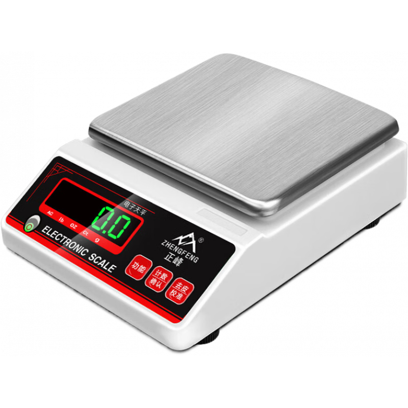 正峰（ZHENGFENG）高精度電子天平秤0.01g精準高精準度秤小型黃金0.001實驗室精密電 充電款方盤3kg*精度0.1g