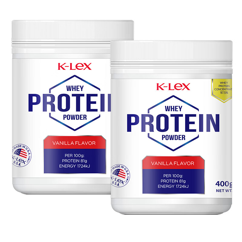 康力士美国原装进口乳清蛋白粉动物蛋白质中老年成人术后营养粉礼品 400g*2罐 含81%蛋白质