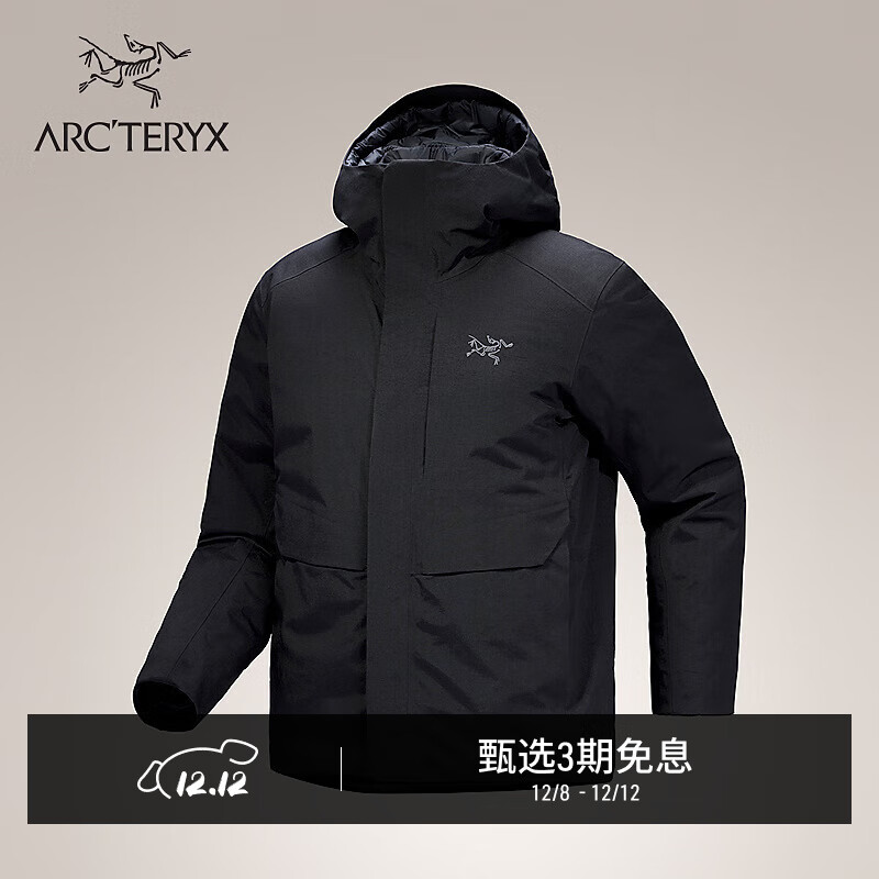 ARC&#039;TERYX始祖鸟 THERME DOWN JACKET 保暖 男子 羽绒夹克 BLACK/黑色 L