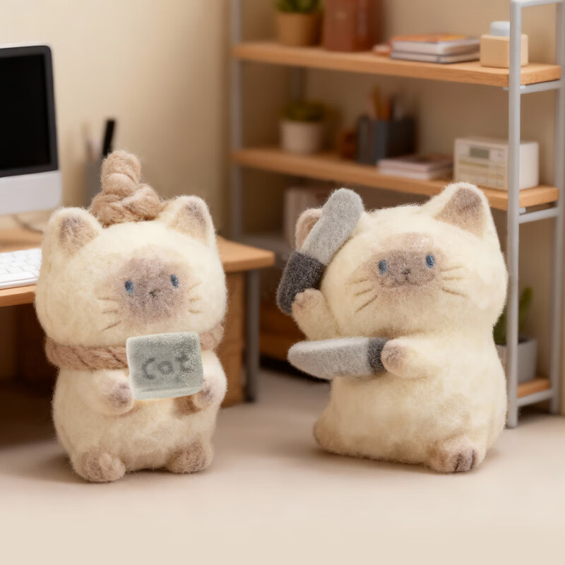 兰比嘟可爱卡通手办猫猫情绪开演盲盒创意桌面摆件装饰生日礼物送女生 猫猫PAI情绪开演盲盒【端盒6个不重复】