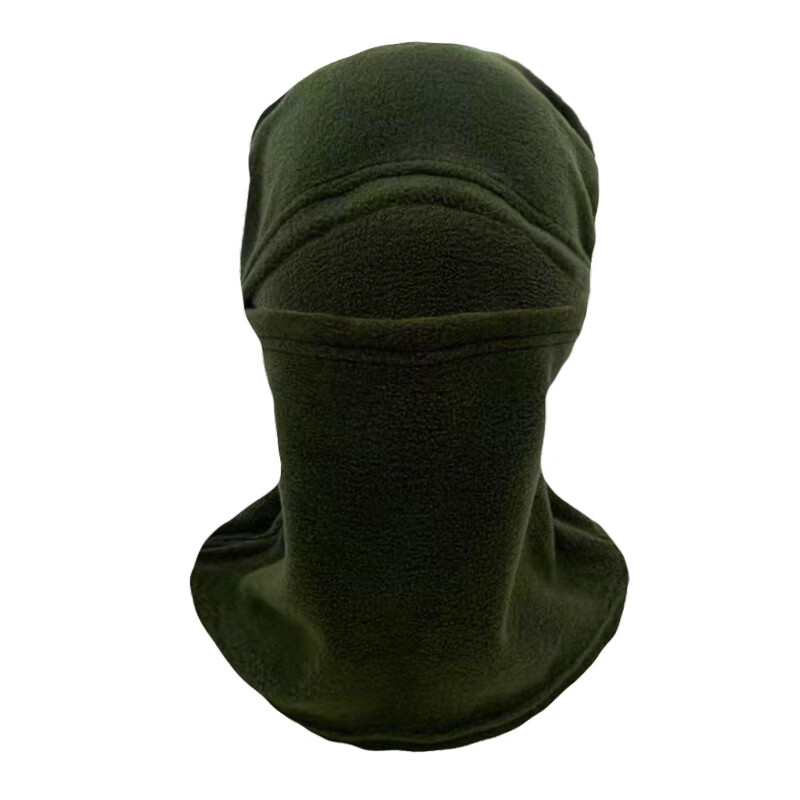 【优选直发】秋冬骑行保暖面罩多功能脖套户外防风滑雪帽子摇粒绒 军绿色