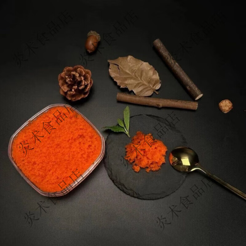 江船长100克小颗粒鱼籽酱 四色飞鱼鱼子酱多春鱼调味寿司料理 红色(咸口) 江船长小颗粒100克