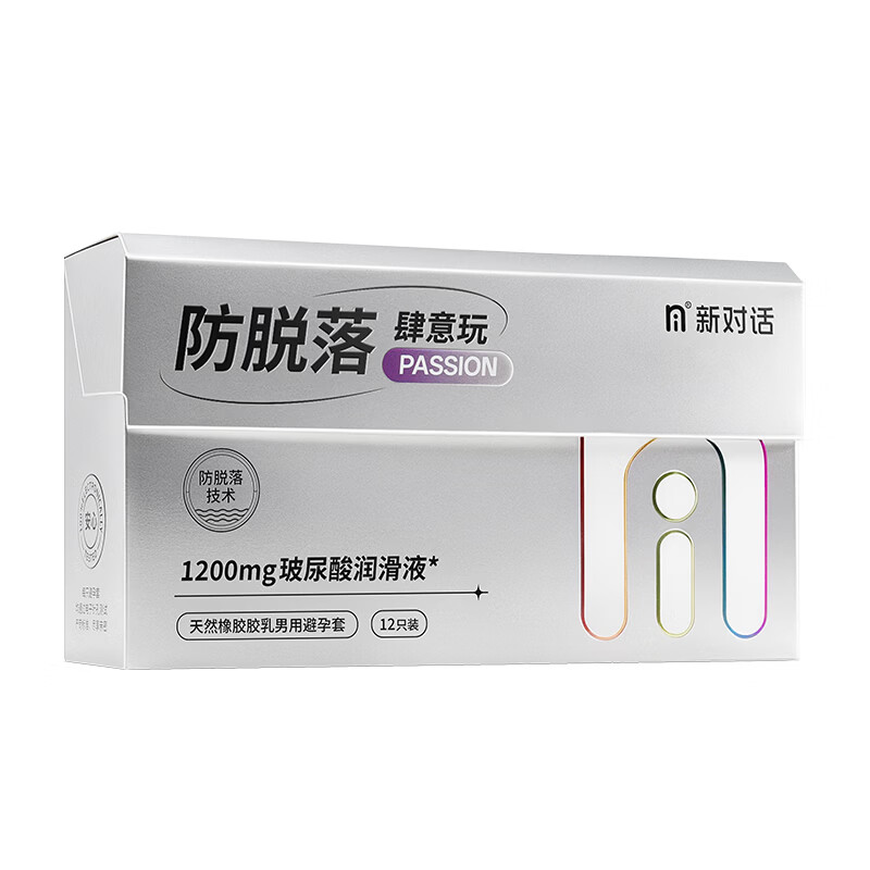 NI新对话避孕套防脱落无储玻尿酸防滑脱免洗安全套男用官方正品旗舰 全家福囤货【共44只】送体验装试用