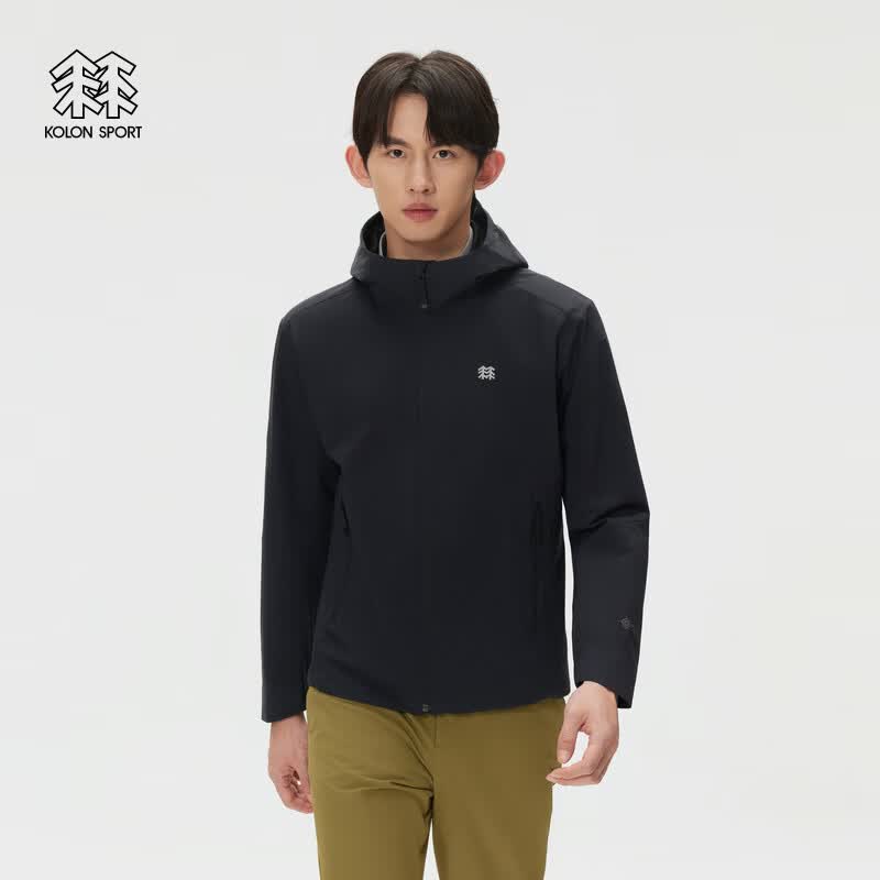 KOLON SPORT/可隆户外软壳衣 男防风透湿GTX windstopper连帽夹克