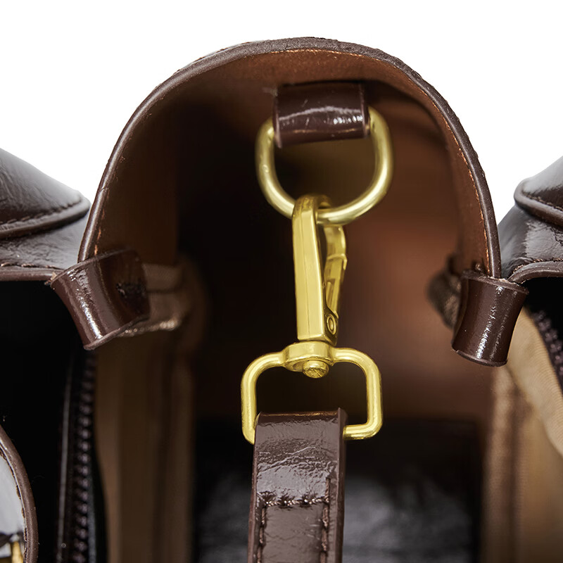 乐其塞文LuckySeven秋冬PU菜篮子手提手拎包斜挎包女生新年礼物通勤 77085 黑色