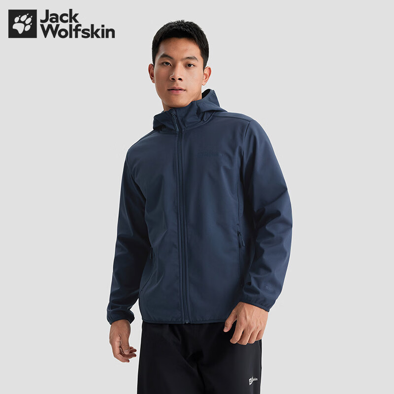 jackWolfskin德国狼爪男款连帽软壳衣夹克