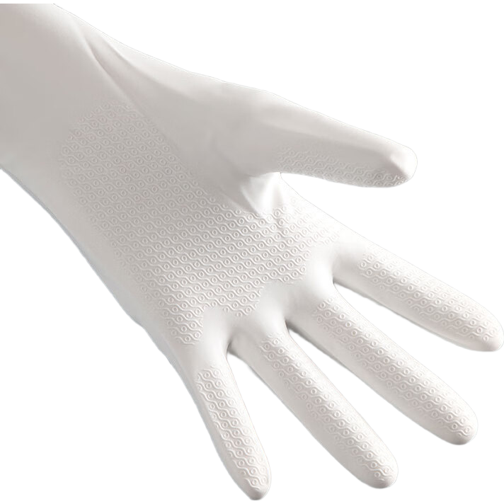 茶花（CHAHUA）清洁手套加厚耐磨厨房洗碗洗衣服家务防水防滑护手耐用手套 【随机颜色】大号 2双