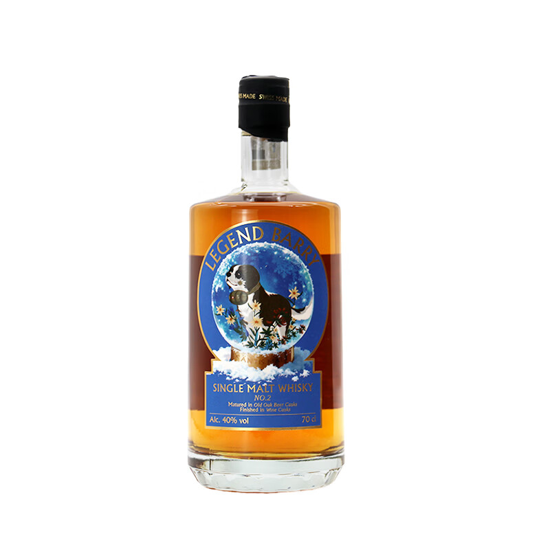山帝仕传奇巴利1号单一麦芽威士忌瑞士原装进口洋酒蒸馏酒礼盒装 山帝仕巴利2号冬季款700ml
