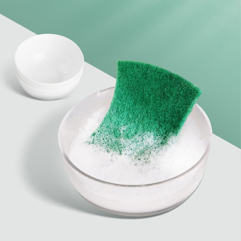 茶花【甄选好物】洗碗布含砂百洁布擦厨房刷锅不易沾油家用刷碗双面 三包（共6片）