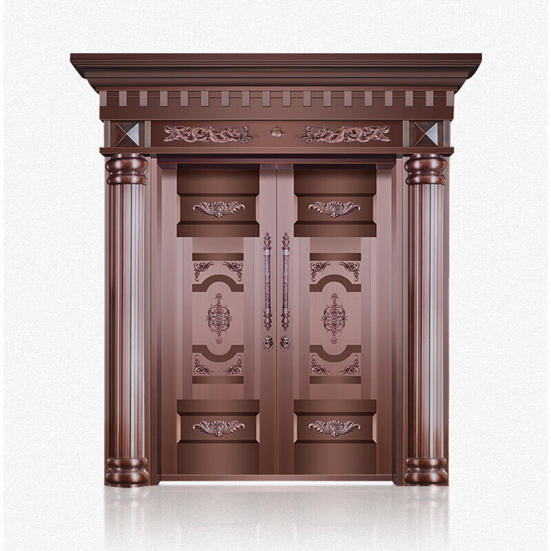 德骊嘉自建房大门铜门别墅大门双开对开门四开子母门农村自建房进户门