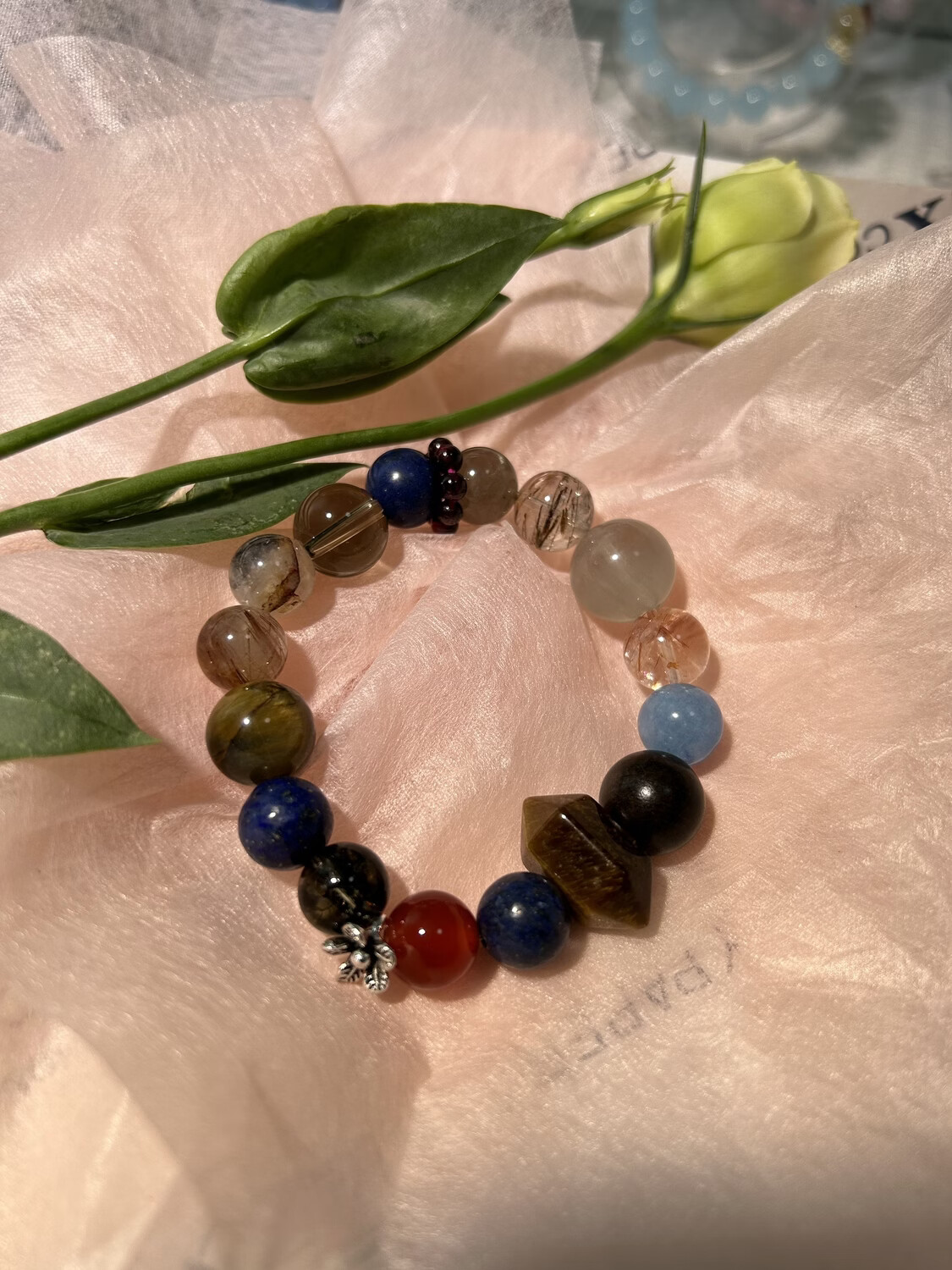 玺云屿万象森罗天然水晶金木水火土叠多宝水晶手串五行定制手串 默认