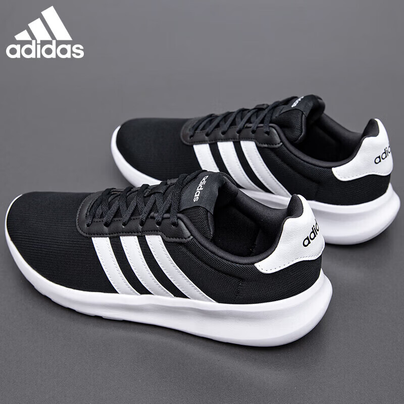 阿迪达斯（adidas）男鞋跑步鞋运动鞋轻便减震防滑休闲鞋 黑/白 42
