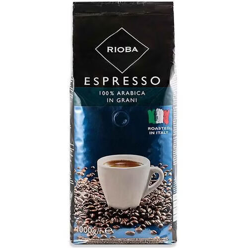 瑞吧麦德龙意大利RIOBA100阿拉比卡咖啡豆铂金1kg意式特浓 1000g