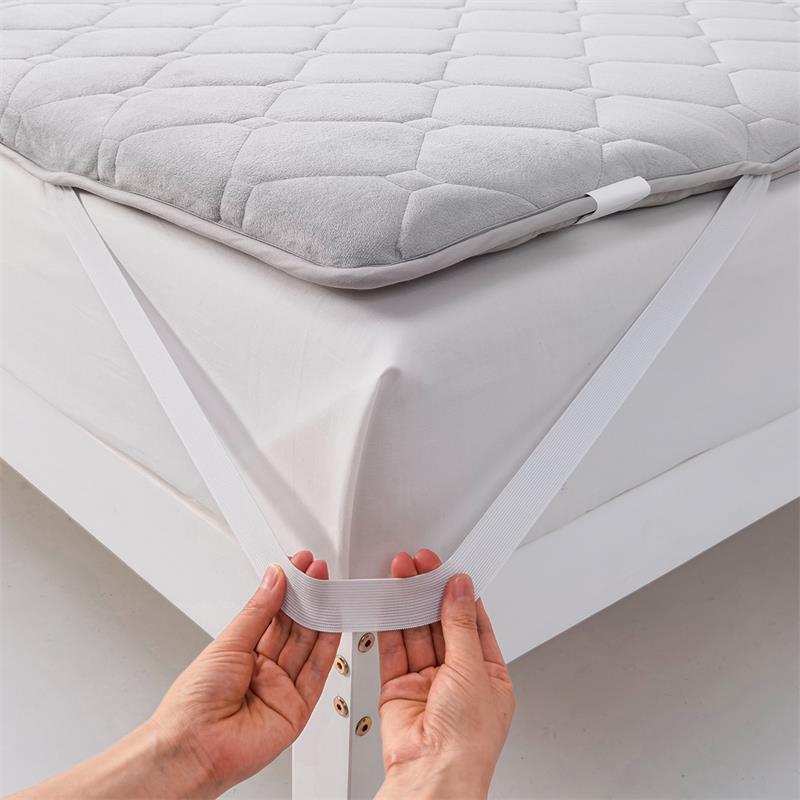 馨而乐富安娜出品软糯水晶绒柔软保护床垫 双面可用蚕丝床垫防滑保护垫 软糯细腻水晶绒床垫（中垫2.5-3cm） 180*200cm