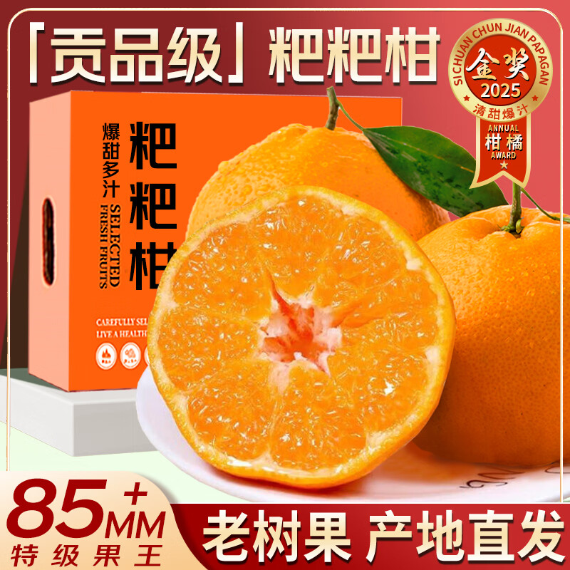梓颐四川粑粑柑丑橘子爆浆椪椪柑整箱应季新鲜孕妇水果 A+级源头直发【品质溯源】 5斤【老农精挑果】净重4.5斤