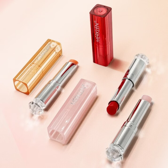 MERKLEN淡彩丝滑润唇膏保湿滋润补水淡化唇纹打底温感变色口红唇彩 M03胡萝卜素