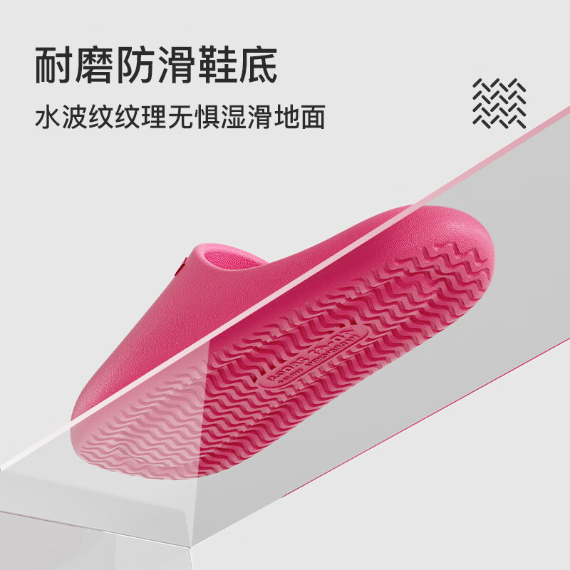 朴西浴室拖鞋女洗澡防滑情侣软底防臭夏天踩屎感室内家居凉拖鞋男士 树莓红【夏季多巴胺色】 37-38