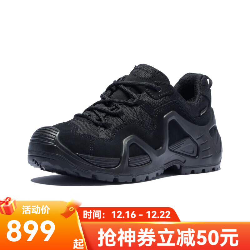 LOWA德国作战靴MK1 户外山型打野靴低帮防水透气登山徒步鞋ZEPHYR GTX 320550 0999 BLACK/黑色 4.5 【EU37.5】