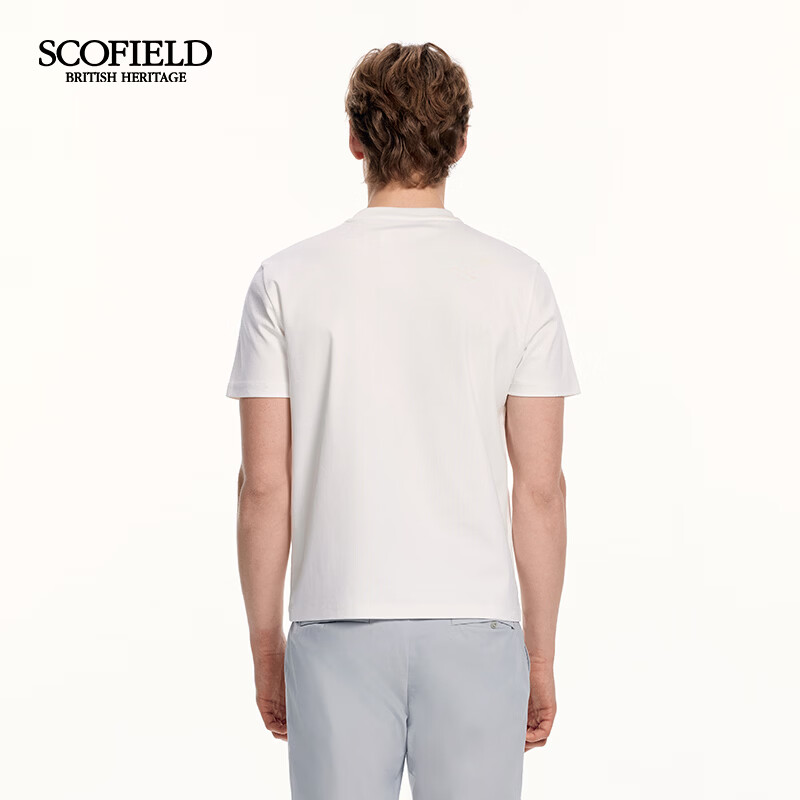 Scofield男装26年早春新品100%棉柔软透气宽松百搭短袖圆领T恤男 白色 M (170)
