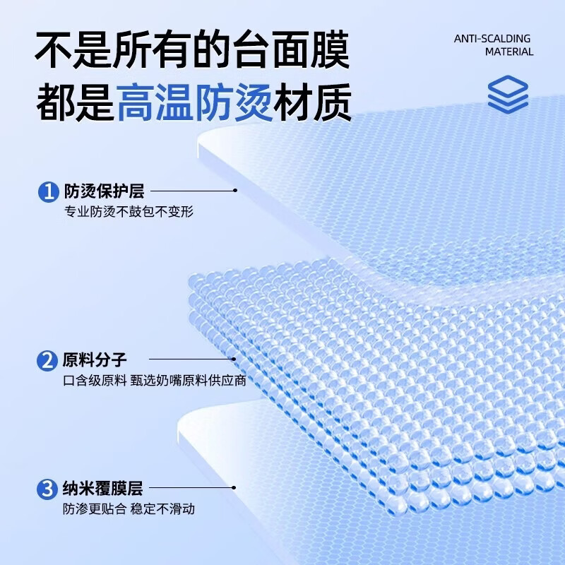 贝悦厨房灶台面保护膜大理石贴膜耐高温石英石家具加厚防油贴纸静电贴 抗污晶璃膜<宽0.7m*长5m>