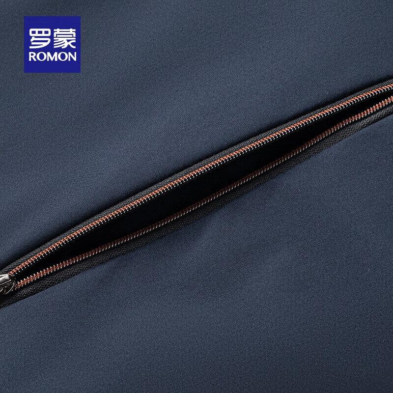 罗蒙轻暖时尚连帽棉服2025秋冬新款中青年加厚保暖防寒外套男爸爸装 藏青 M 170