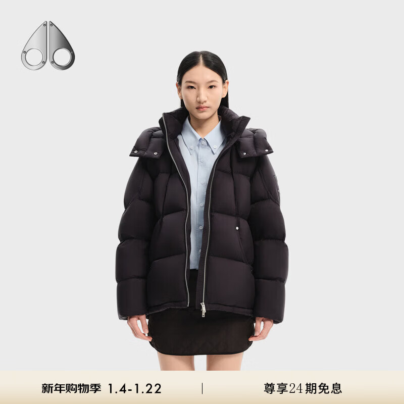 Moose Knuckles[秋冬新品] PUFFER 女士鹅绒云朵泡芙小剪刀羽绒服 黑色 M