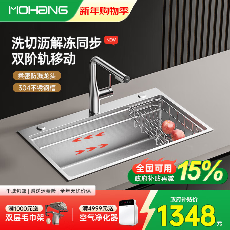 ���ڲ�����Ħ��A6���Ƕ๦��304����ֳ���ˮ����װϴ����ϴ�뵥�۳�����ͷ A6��׼�桾75��46cm�� 1347.99Ԫ(������)