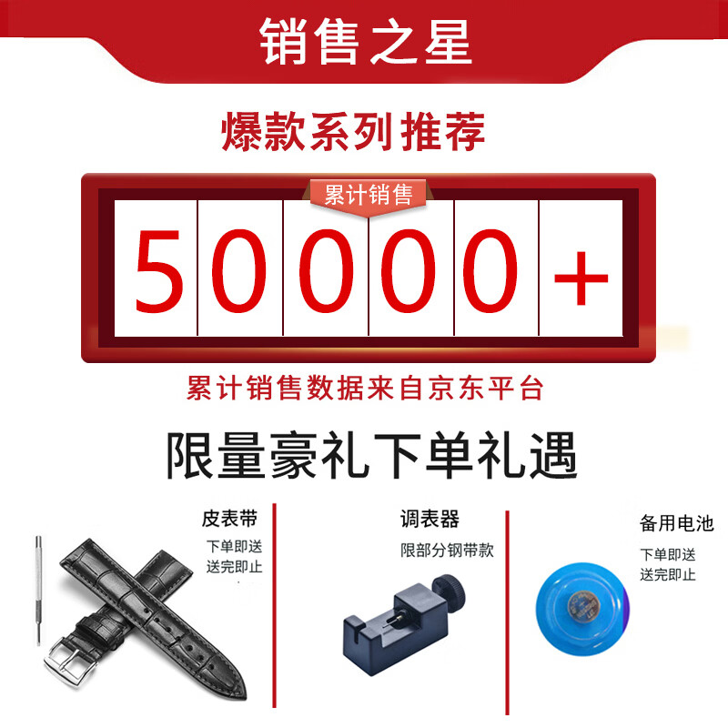 伯恩（BOARRNE）中老年老人手表男士女式大数字夜光电子防水表送爸妈爷爷新年礼物 809A金边钢带-日历-女表